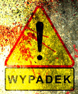 Znak uwaga wypadek